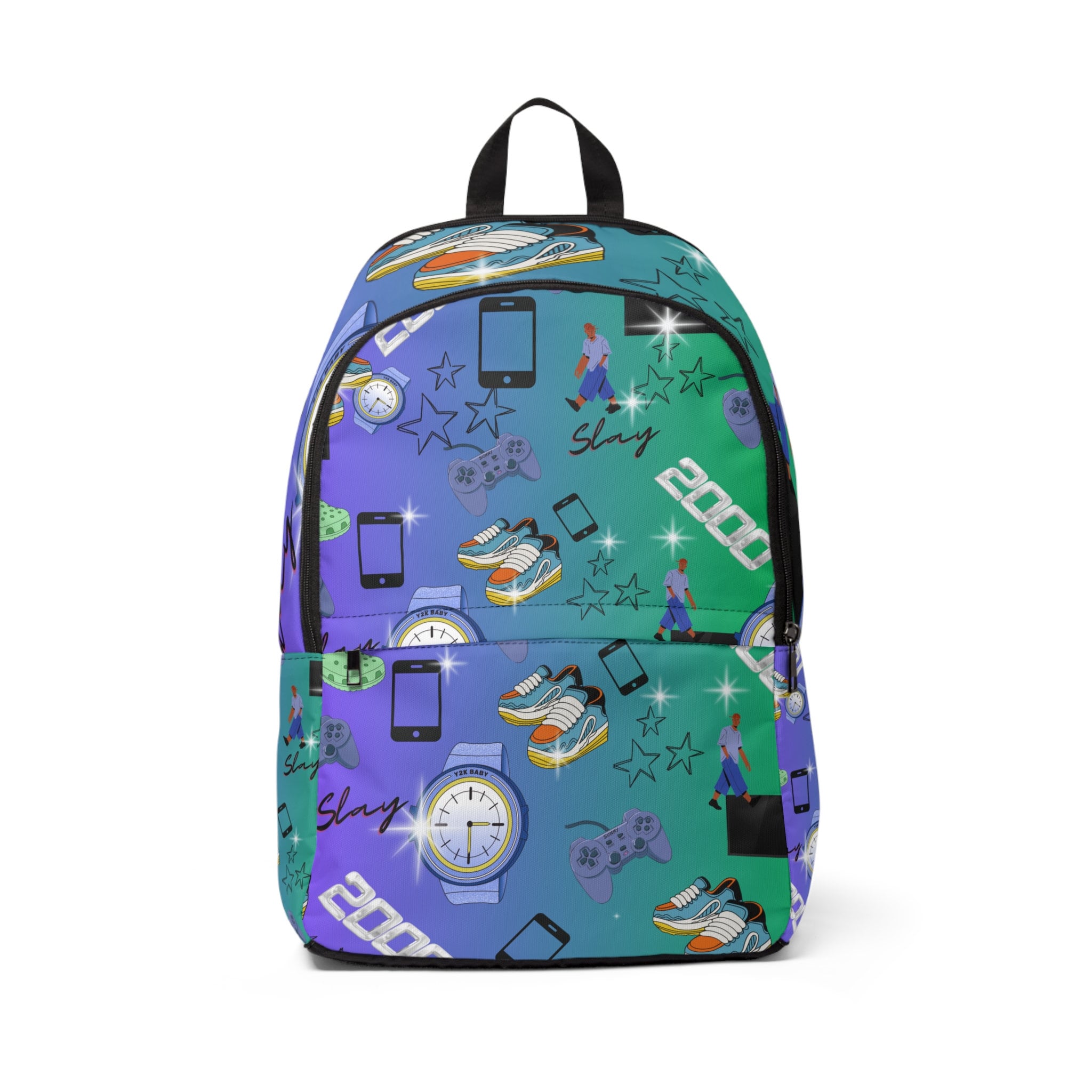 2000's Themed Unisex Fabric Backpack/ Colorful Backpacks/ Gifts for her/ Gifts for him