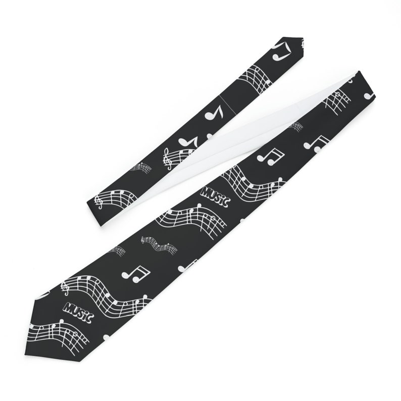 Music Necktie Music Note Style Necktie Men Ties Music Teacher Ties Band Instructor Ties and Gifts image 1