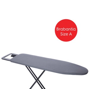 Made for Brabantia Size A Ironing Board Cover, Alumitek Coating, Scorch Resistant, Thick Padding, Fastener Straps, Pull Bungee, 43x12&quot; Italy