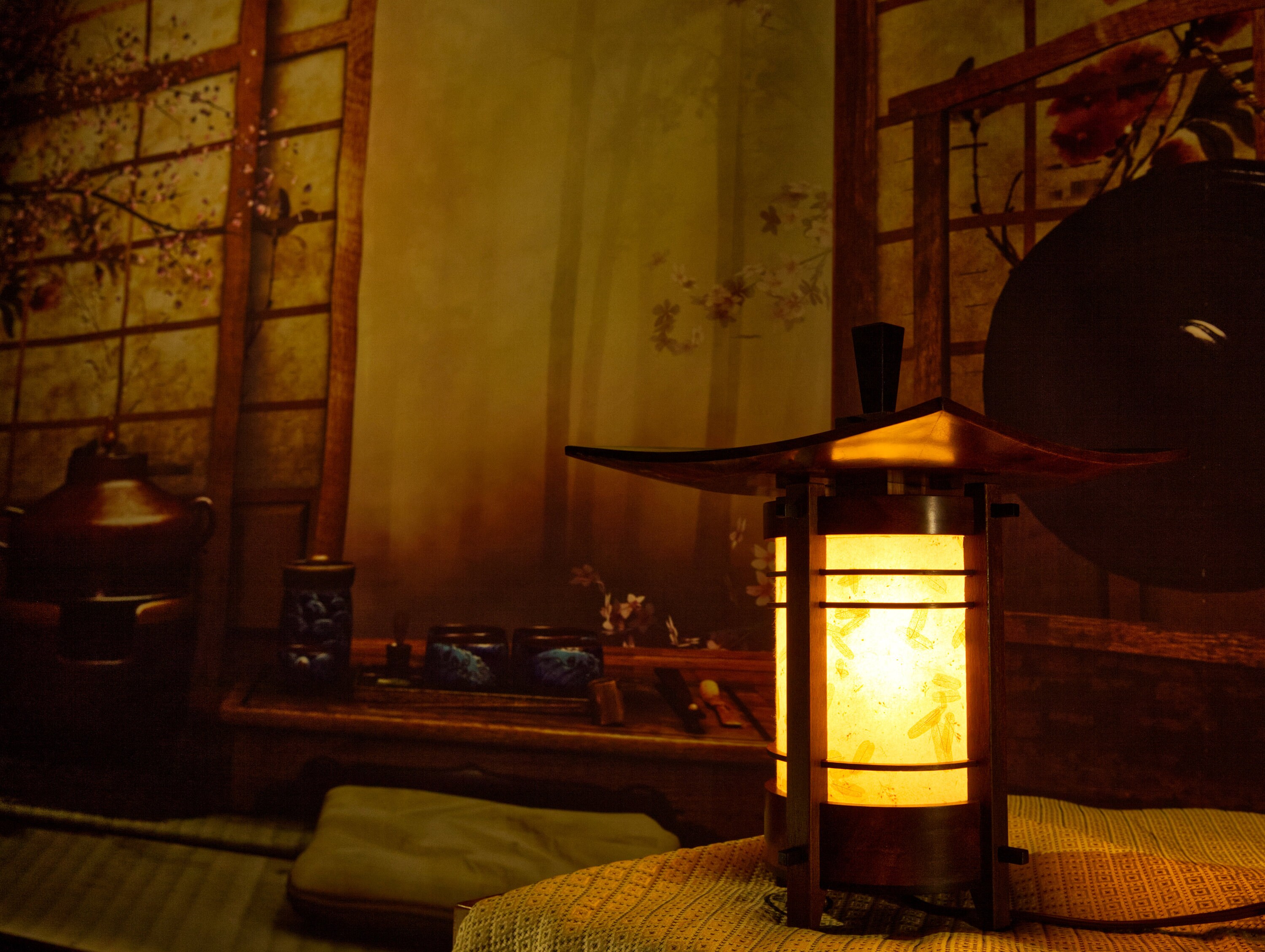 Japanese Lamp / Lantern in Black Walnut and Ebony Etsy