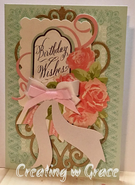 White For Cards embellished with pearls Gold Heart Anniversary Topper