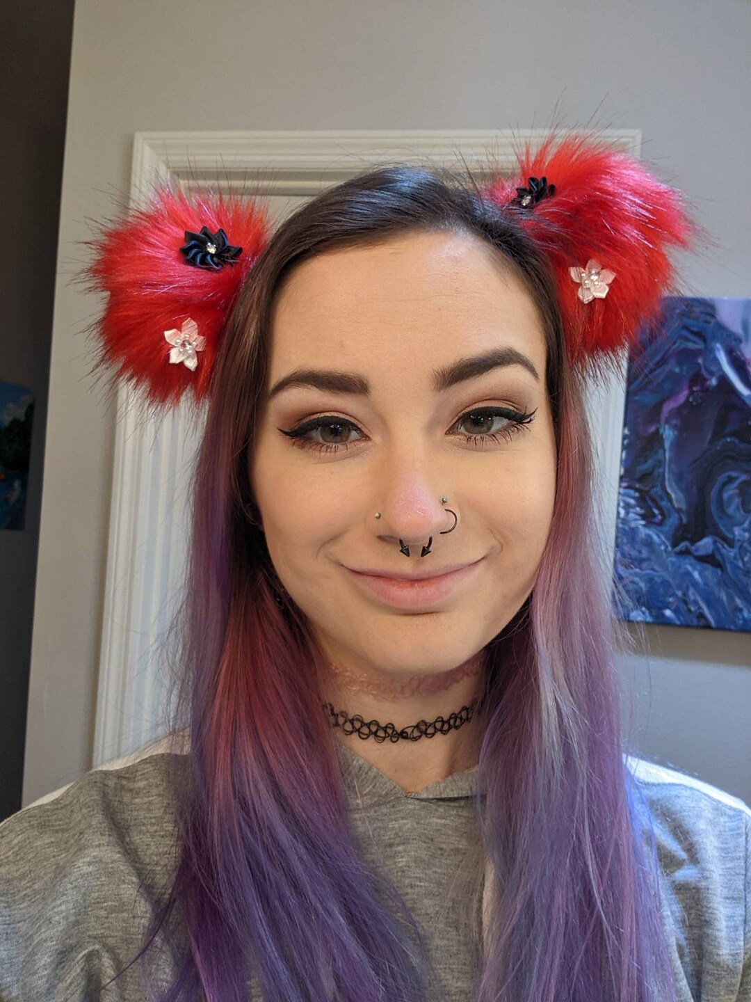 Floral Bear Ears - Etsy