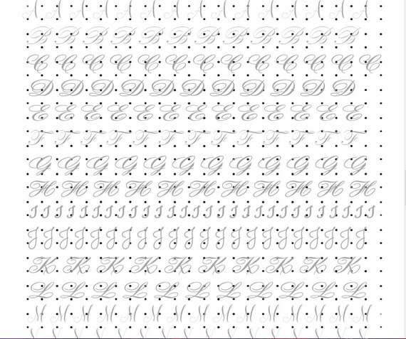 Calligraphy worksheets sale pdf
