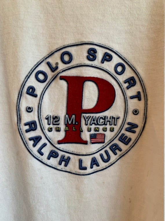 Vintage 90's Polo Sport felt print 12 M. YACHT CHA