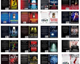 Set of 20 Printable pdf  Mystery/Thriller Mini Book Covers-Freida M.
