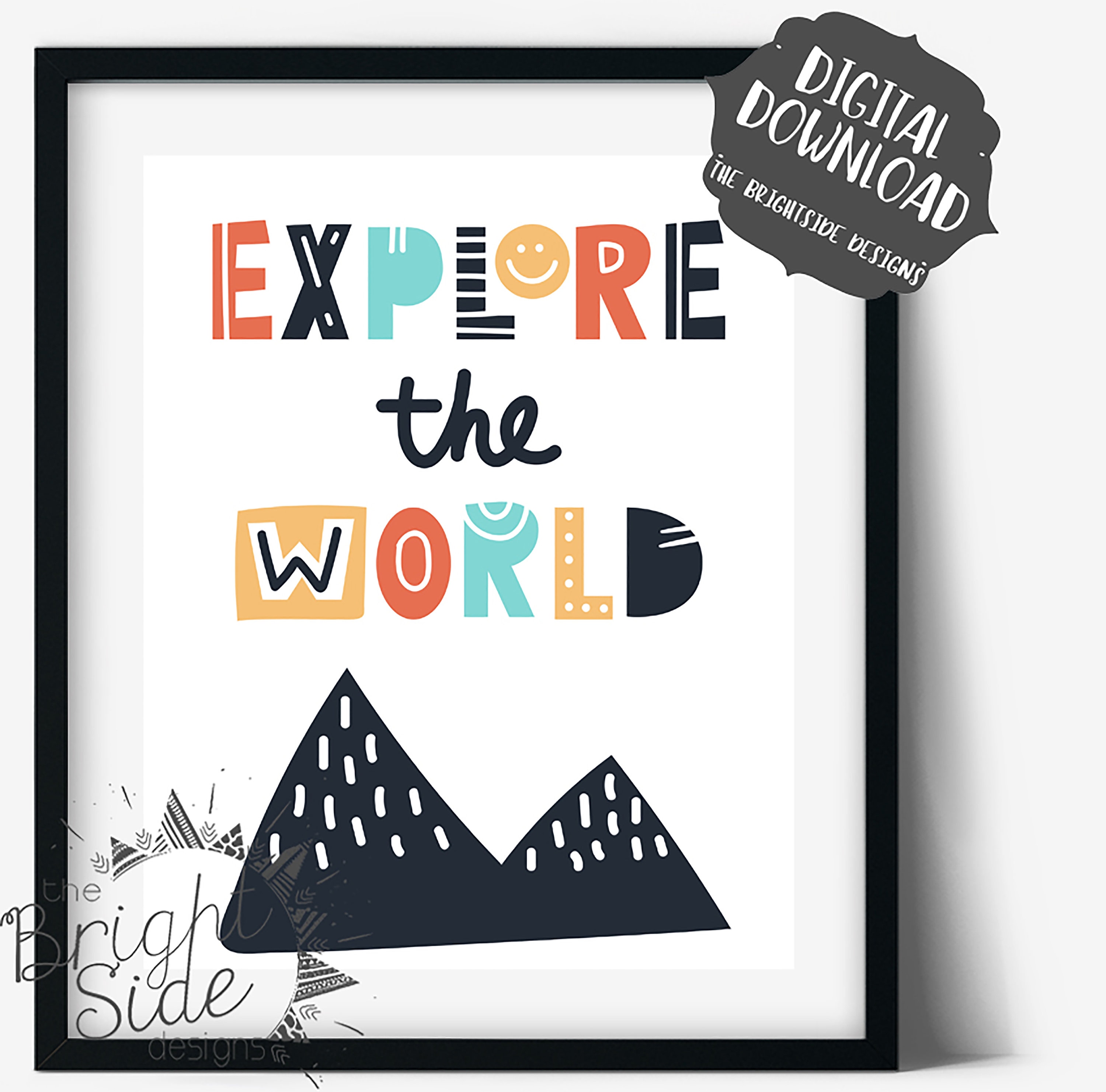 Explore the World; Children’s Wall Art Printable; Digital Download - Etsy