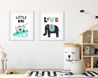 Lilla; Kohala; Barnens väggkonst, utskrivbar; digital nedladdning