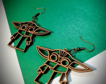 The Child Woodcut Earrings