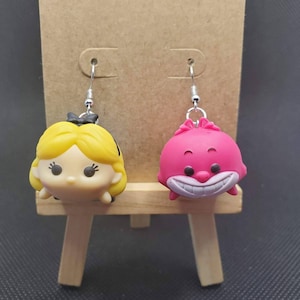 Cheshire Cat and Alice Medium Tsum Tsum Earring Set