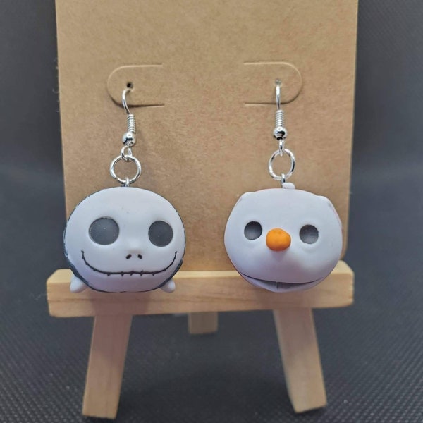 Jack Skellington and Zero Medium Tsum Tsum Earring Set