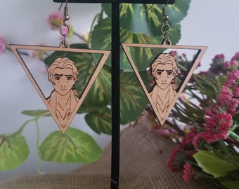 Treasure Planet Jim Hawkins Woodcut Earrings