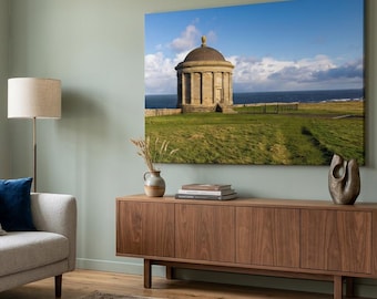 Mussenden Temple Print, Coastal Cliff Wall Art, Sunset Landscape Photography, County Londonderry