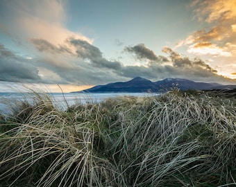 Murlough Beach, Sand Dunes at sunset. County Down