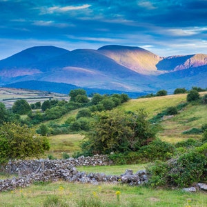 The Mourne Mountains Poster | County Down Wall Decor | Ireland Landscape Art | Travel Gift | Home Decoration