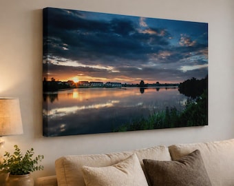 Craigavon Lake Sunset Print | Northern Ireland Landscape Photography, Scenic Wall Art