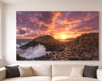 Giant's Causeway Art: Ireland Coastal Landscape