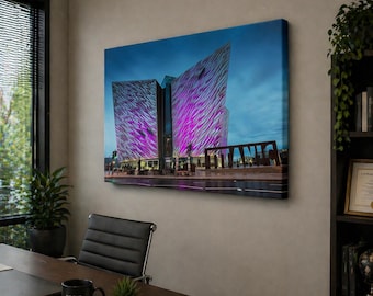 Titanic Museum Belfast at Night: Ireland Landscape Art Print