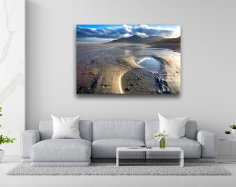 Murlough Beach and the Mournes, waterpool,  County Down