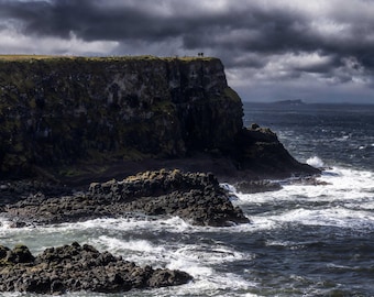 Giants Causeway Cliff Print, County Antrim Coastal Landscape Photography, Irish Seascape Decor