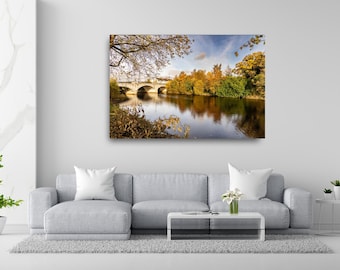 River Bann Bridge Autumn Print 2: Vintage Irish Wall Art, Portadown