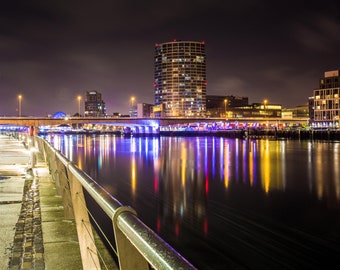 Belfast Nightscape Print | Titanic Quarter Skyline Photography (Print & Canvas)