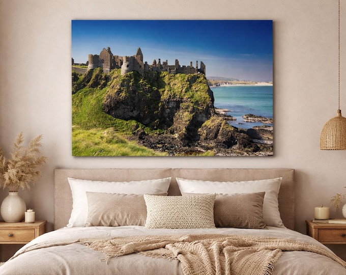 Dunluce Castle Print | Dramatic Northern Ireland Coastal Ruins Wall Art