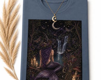 Siren Mermaid Enchanted Forest Lagoon Comfort Colors Unisex garment-dyed heavyweight t-shirt