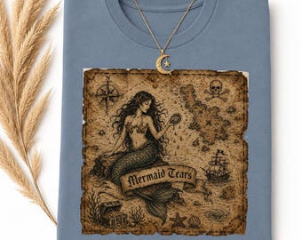 Vintage Mermaid Siren Comfort Colors Unisex garment-dyed heavyweight t-shirt