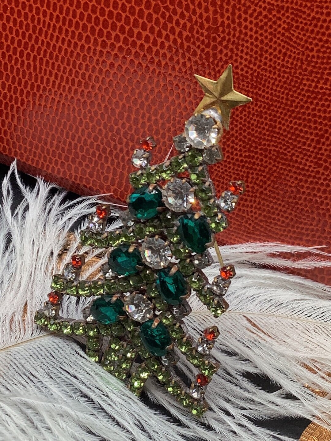 Vintage Large Czech Rhinestone Crystal Christmas Tree With Etsy