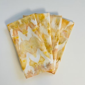 Hand-Dyed Tie Dye Cloth Napkins: Eco-Friendly Cotton Table Linens (Set of 4)