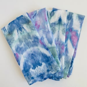 Flour Sack Cloth Napkins, Tie Dye Napkins, Eco-Friendly Cotton Napkins, Handmade Napkin Sets, 18x18 Table Linens, Sustainable Kitchen Decor