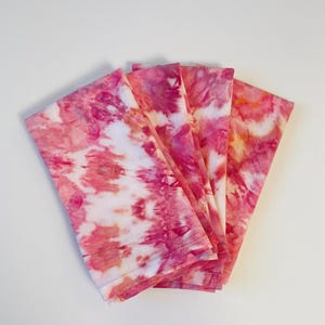 Hand-Dyed Tie Dye Cloth Napkins: Eco-Friendly Cotton Table Linens (Set of 4)