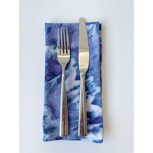 Hand-Dyed Tie Dye Cloth Napkins: Eco-Friendly Cotton Table Linens (Set of 4)