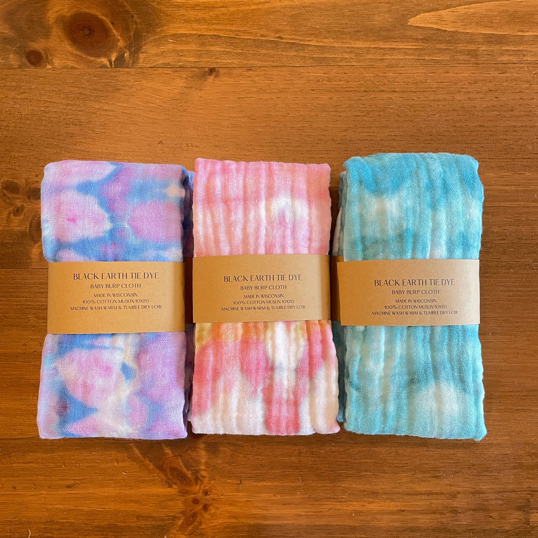 Premium Handdyed Pure Cotton Burp Cloth, Luxurious Muslin Baby Rag