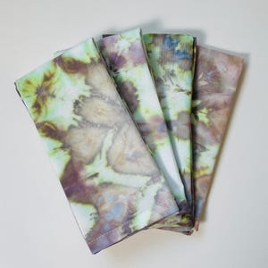 Hand-Dyed Tie Dye Cloth Napkins: Eco-Friendly Cotton Table Linens (Set of 4)