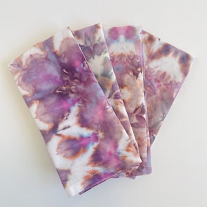Hand-Dyed Tie Dye Cloth Napkins: Eco-Friendly Cotton Table Linens (Set of 4)