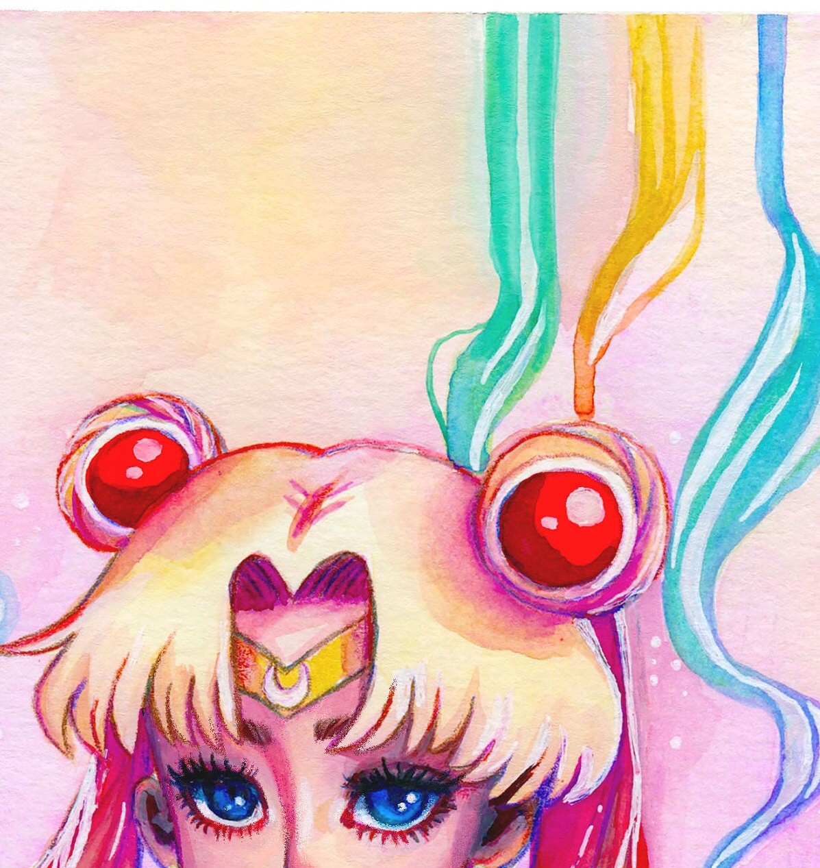 Sailor Moon Watercolor Illustration Art Print - Etsy