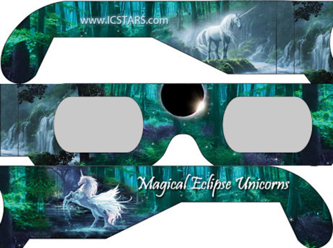 5pack MAGICAL UNICORNS Style Eclipse Solar Glasses Made With AAS