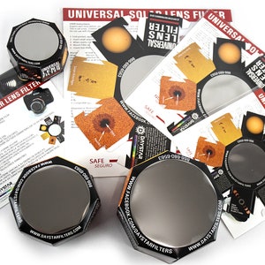 Daystar Filters Universal Lens Filter in Assorted Sizes - Safe Solar Filter for Camera, Binoculars, and Telescope