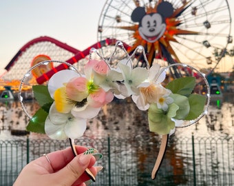 Princess Tiana Inspired Ears | Princess and the Frog | Mouse Ears | Wire Flowers Ears