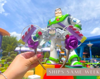 Buzz Lightyear Inspired Ears | Toy Story | Mouse Ears | Wire Flowers Ears