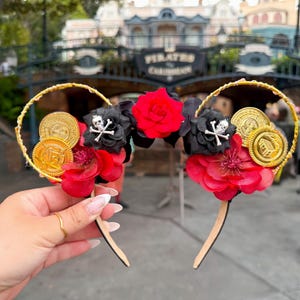 Maleficent Floral Headband with Lights Maleficent Floral Mickey Ears Headband | Disney Villain  main image 3