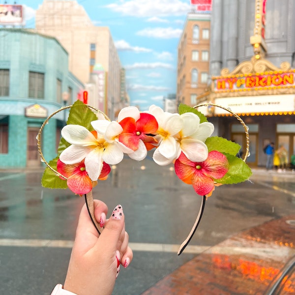 Moana Inspired Ears | Mouse Ears | Wire Flower Ears