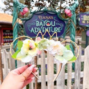 Princess Tiana Inspired Ears | Princess and the Frog | Mouse Ears | Wire Flowers Ears