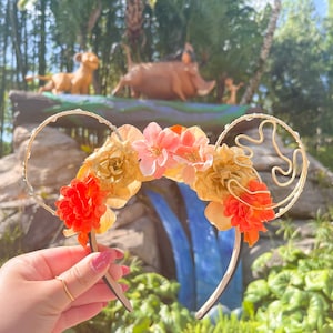 Lion King inspired ears | Simba | Animal Kingdom | Mouse ears | Wire flowers ears