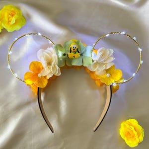 Pluto Inspired Ears | Mickey and Friends | Mouse ears | Wire Flower ears