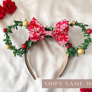 Weihnachtskranz Ohren | Urlaub | Maus Ohren | Blumenohren aus Draht