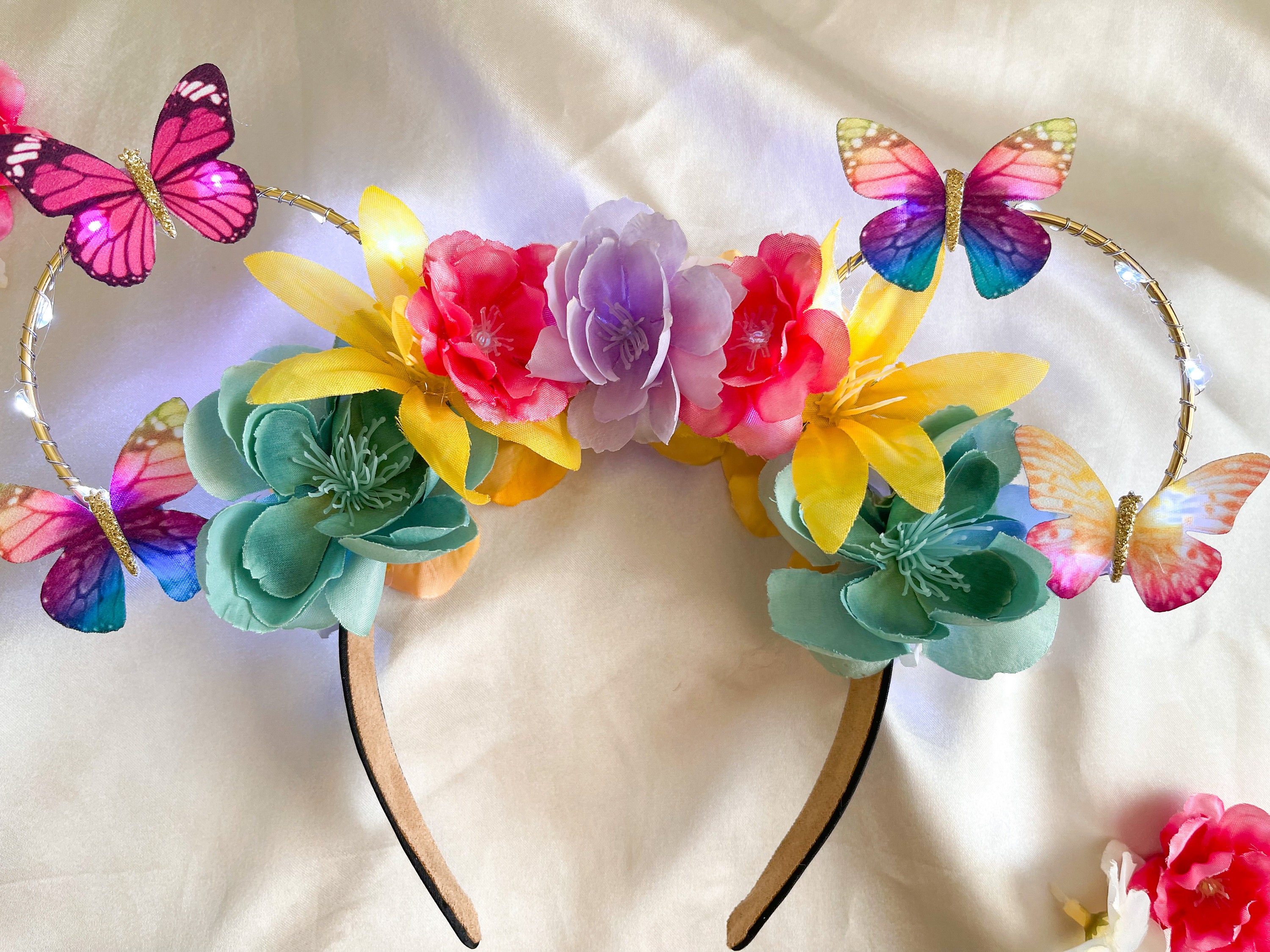 Disney Parks Encanto Ears Mirabel Flower Headband Hair Set Camp Collab Rare Disney Parks Encanto flower Mickey ears New | Mercari main image 3