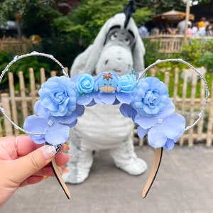 Eeyore Inspired Ears | Winnie the Pooh | Hundred Acre Woods | Wire Flower Ears