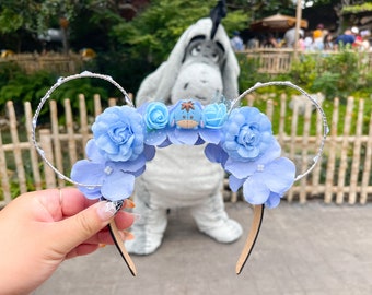 Eeyore Inspired Ears | Winnie the Pooh | Hundred Acre Woods | Wire Flower Ears